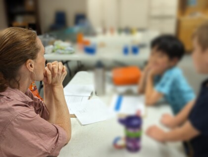 STEM brainstorming during team challenge